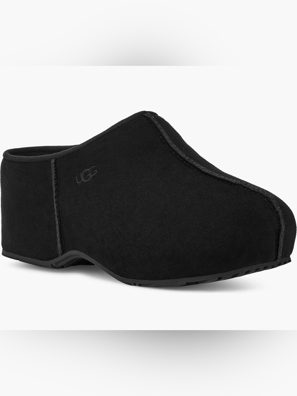 UGG Cottage Clog Size 8 Black Suede Women Shoes